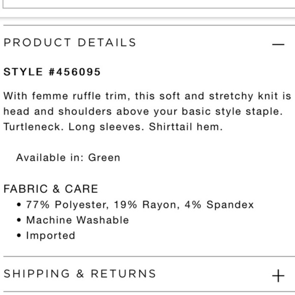 LOFT Petite Ruffle Mock neck Top jewel tone wine - Picture 5 of 5